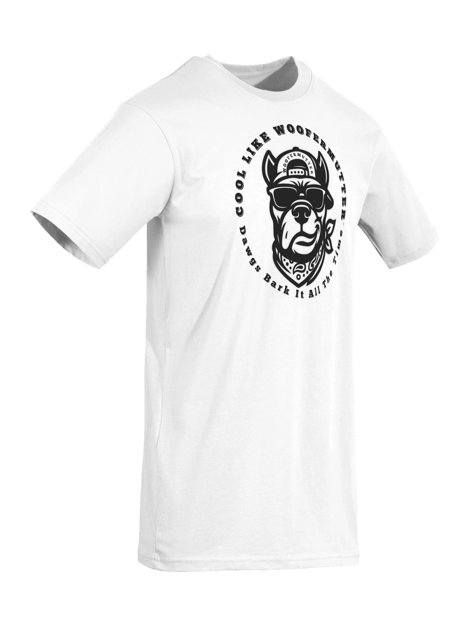 WooferMutter Men’s Premium Heavyweight White Tee product image (3)