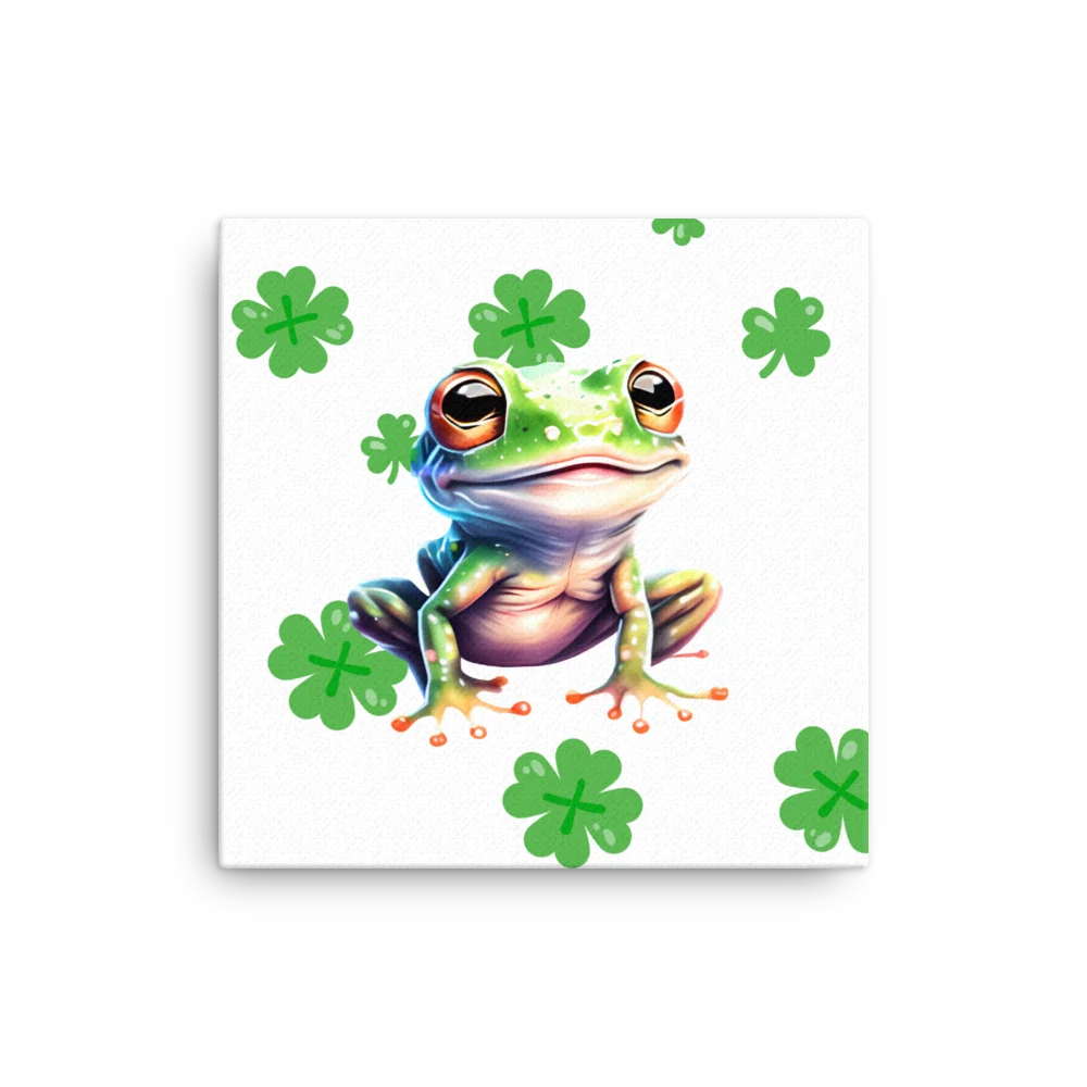 Lucky Frog Shamrock Canvas product image (1)