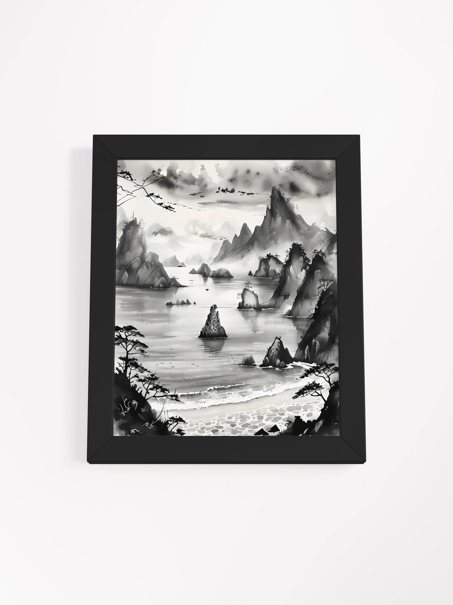 Tranquil Ink Wash Landscape Poster product image (2)