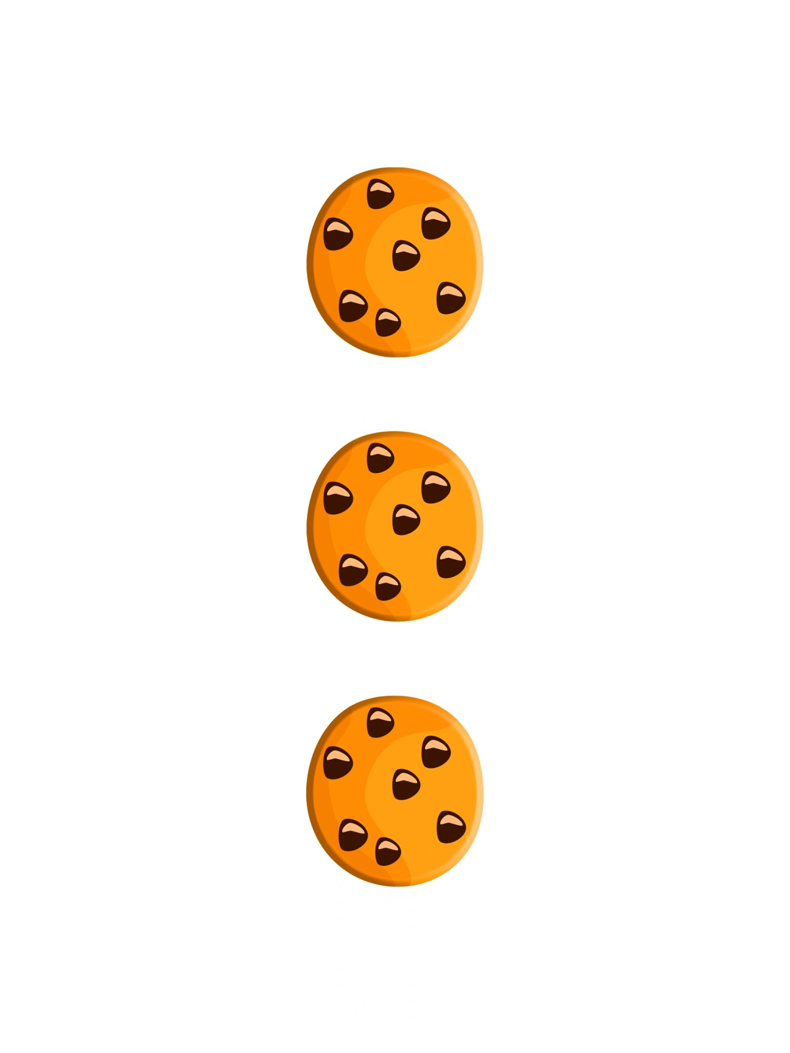 Three Cookie Emoji Sticker product image (3)