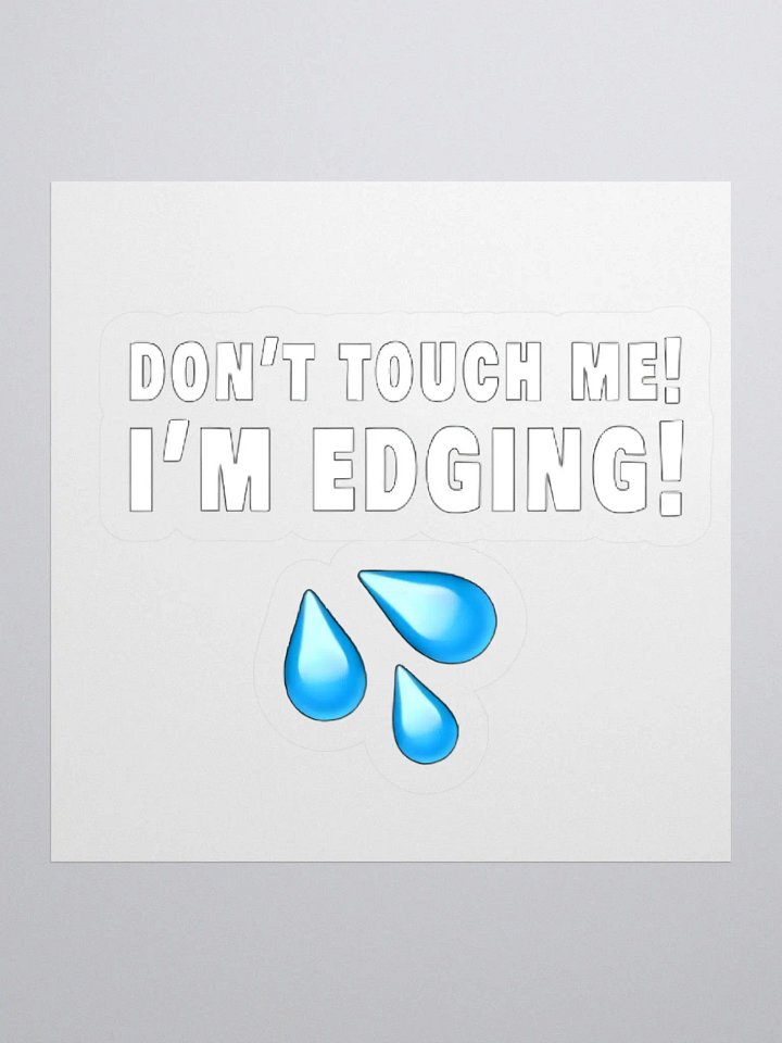 Don't Touch Me I'm Edging Sticker product image (1)