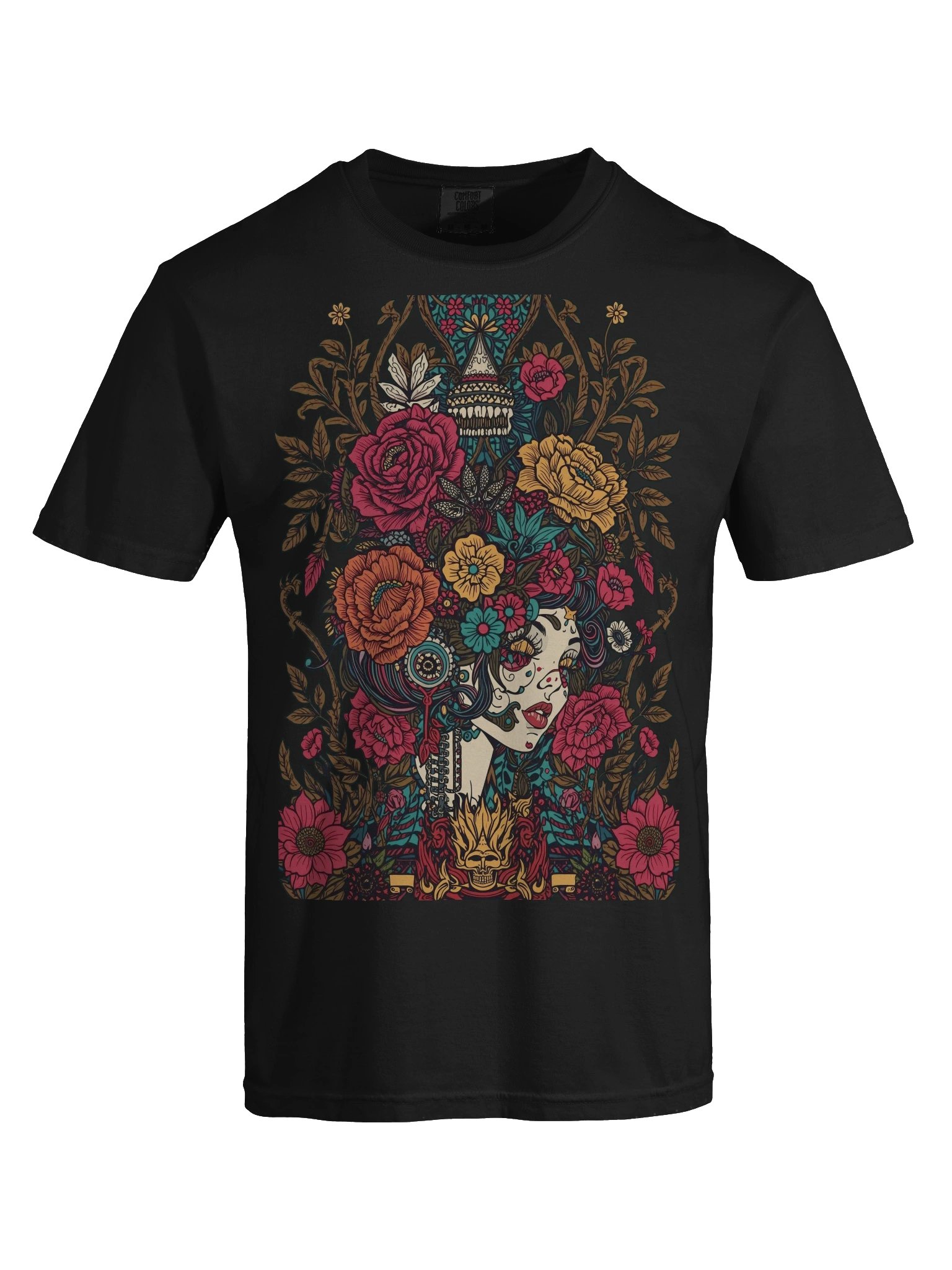 Midnight Blossom Portrait Heavyweight Tee product image (5)