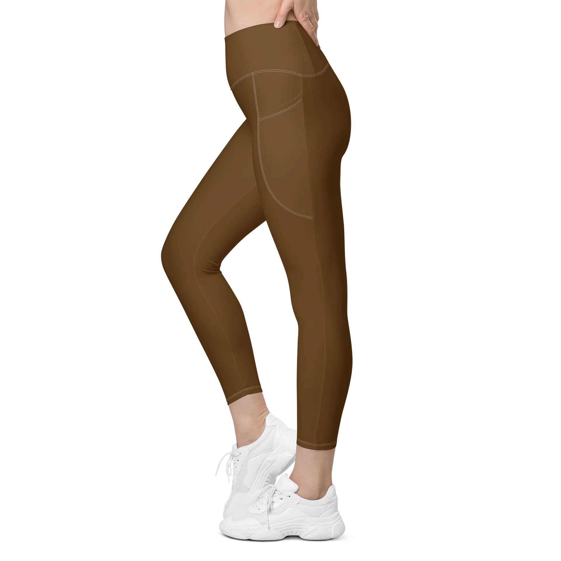 Brown Leggings with Pockets product image (6)