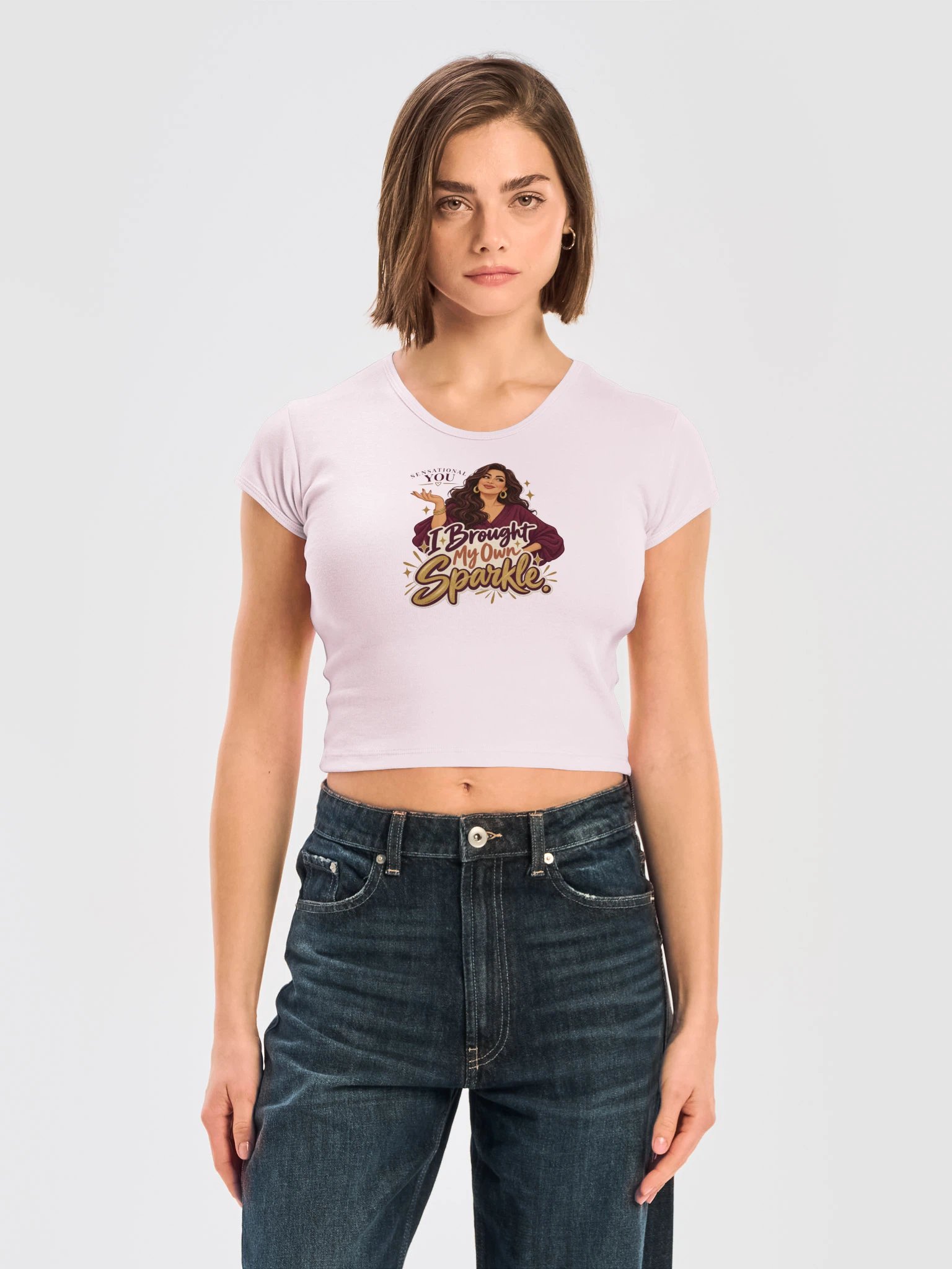 Brought My Own Sparkle Baby Crop Top product image (4)