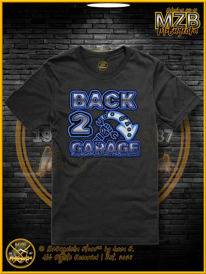 T-Shirt - MzBugeisha™ "Back 2 (To Thee) ---> Garage™" [V1] (blue-chill)" Comfort T-Shirt By Anna H. product image (1)