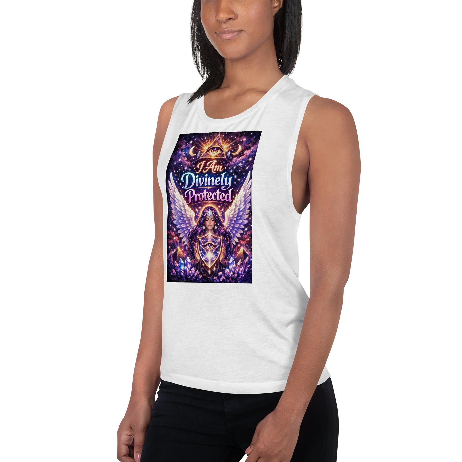 Divine Protection Affirmation -Flowy Tank product image (2)