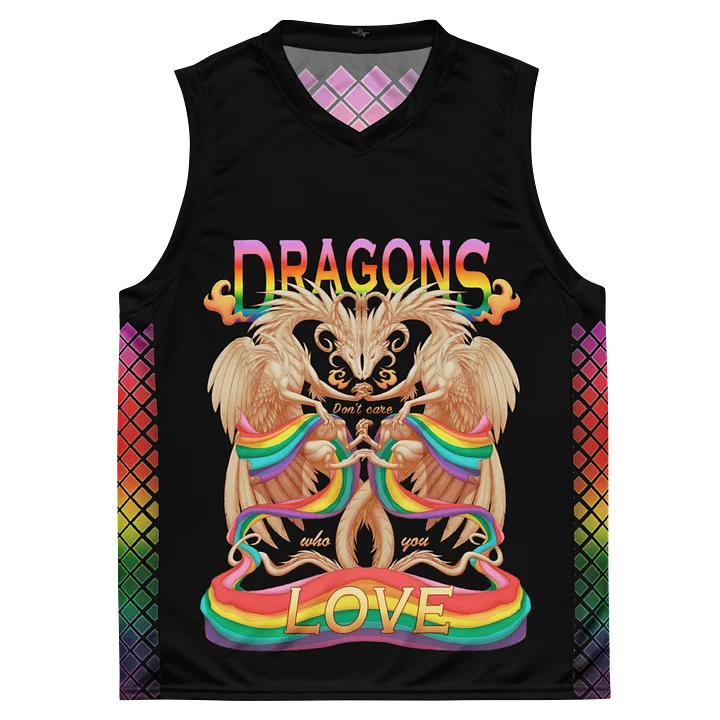 Black Pride Dragons Basketball Jersey product image (2)
