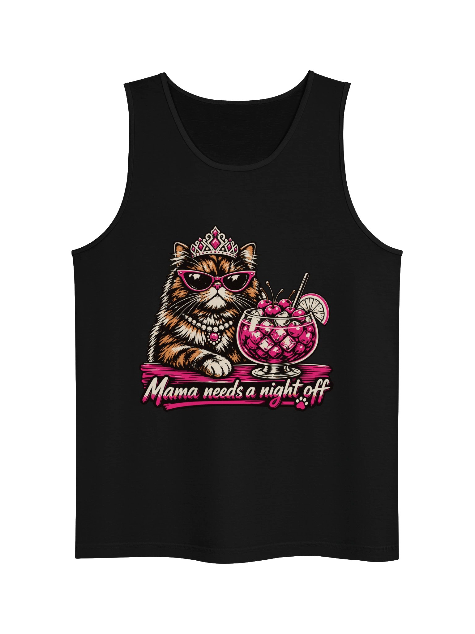 Princess Donut Dirty Shirley Unisex Tank — “Mama Needs a Night Off” product image (1)