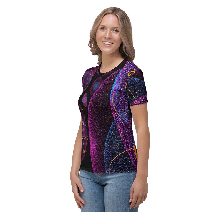 Poinsot's Pixel Spaceship 2 - Physics of the Gyroscope Women's Crew Neck T-Shirt product image (1)