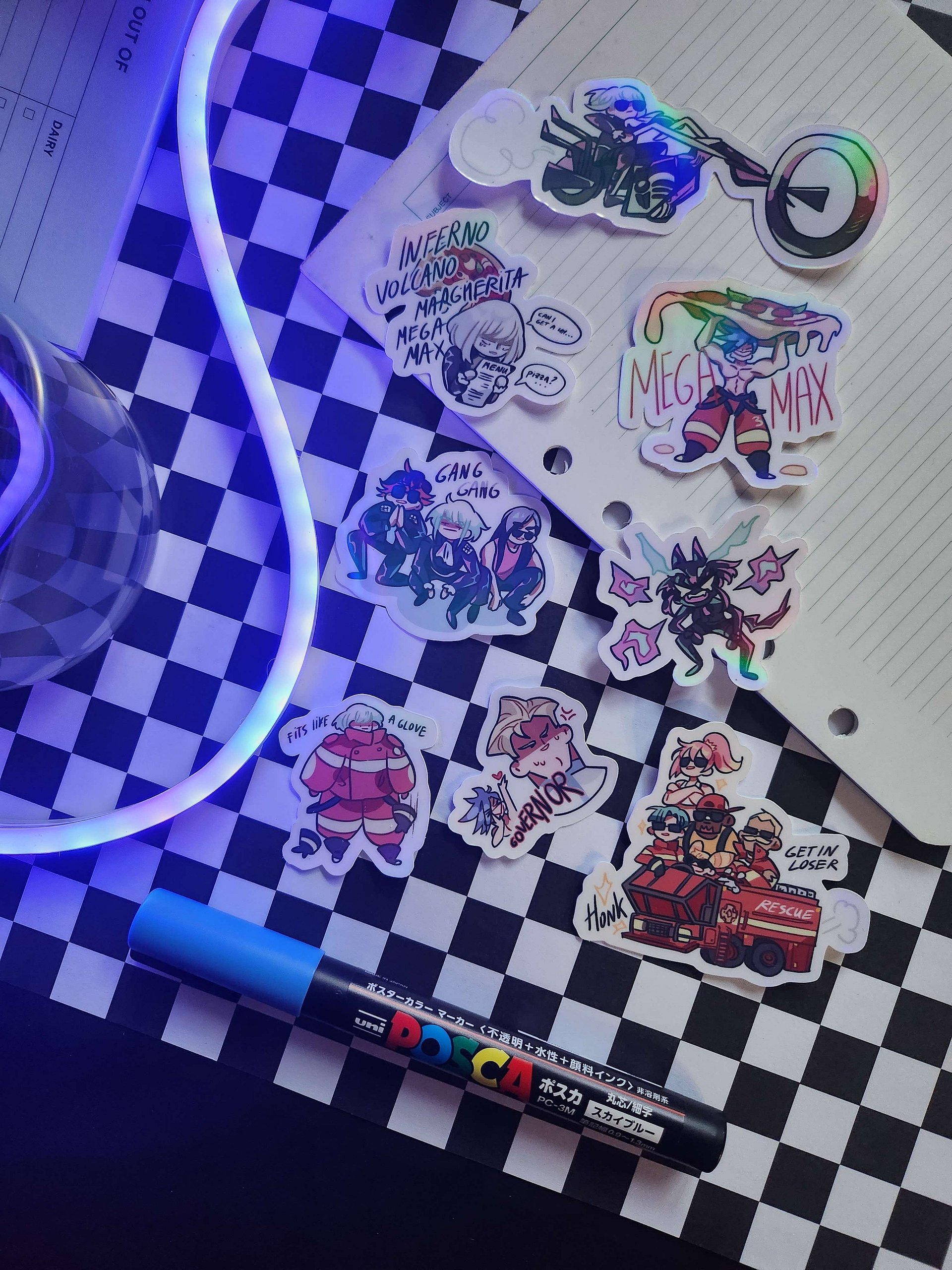🟠Promare // Laminated Holo Sticker Set product image (1)