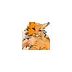 Orange Moggy Cat Art Magnet | Quirky Cat Gift