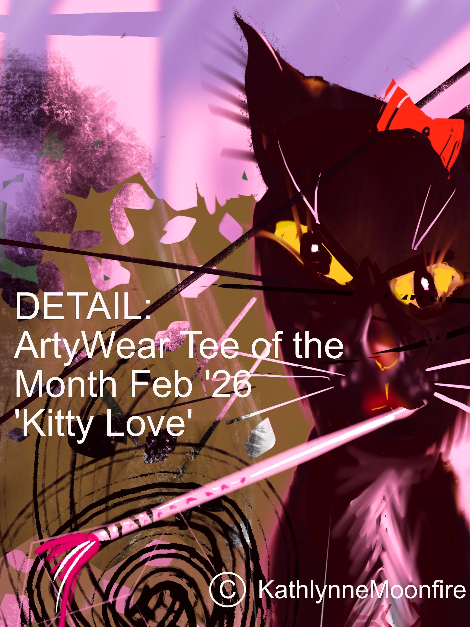 ArtyWear Tee of the Month - Feb '26 'Kitty Love' product image (9)