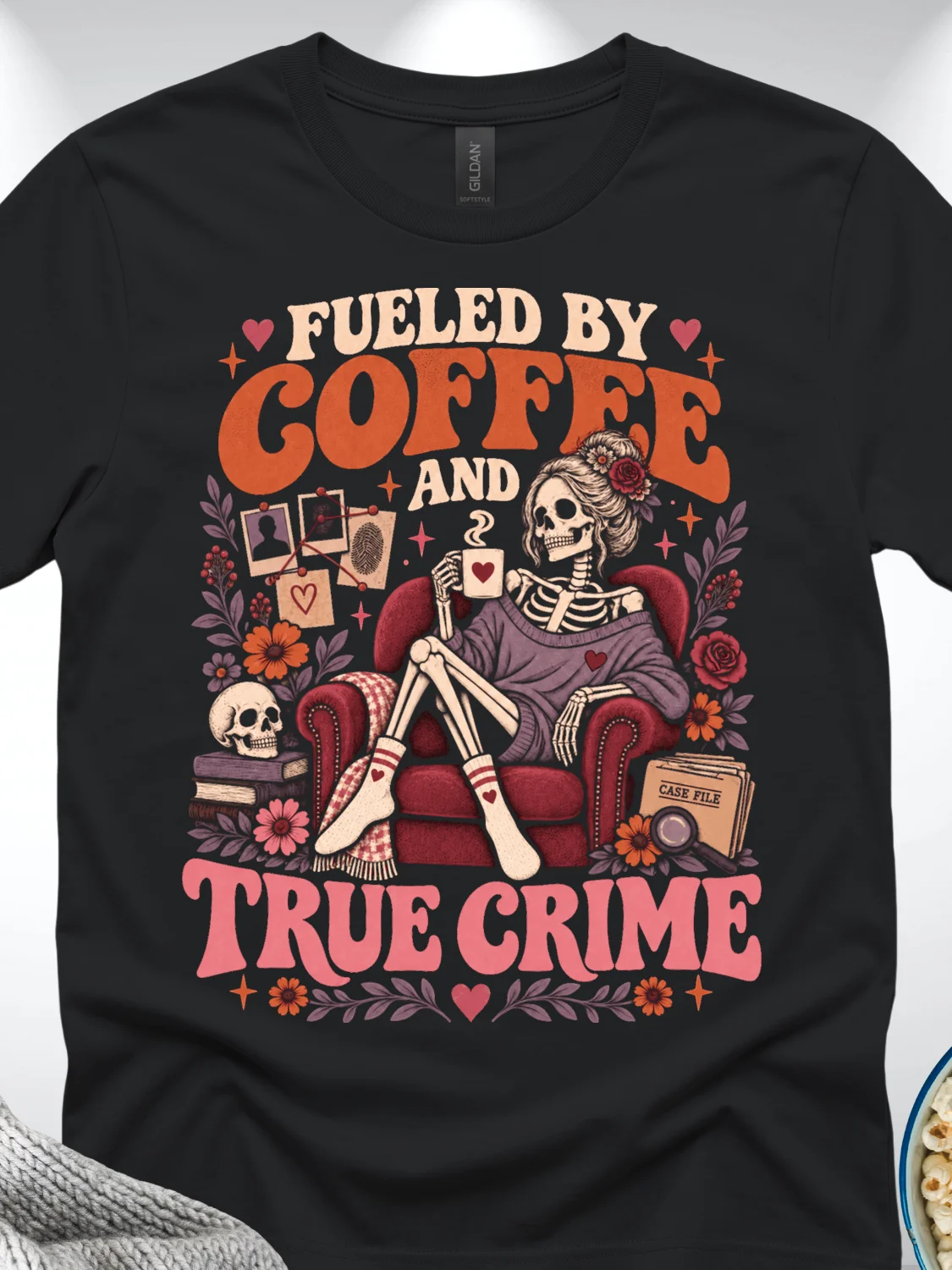 Fueled by Coffee and True Crime T-Shirt product image (1)