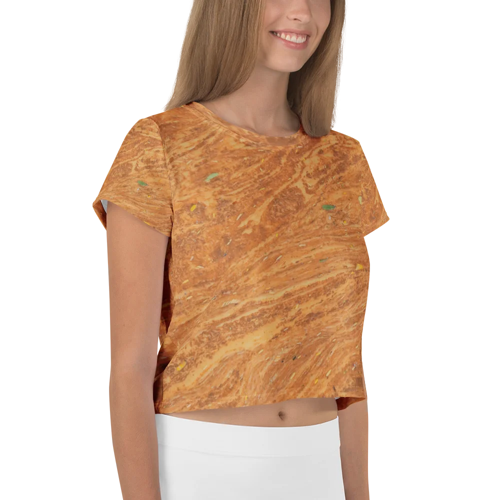 Terracotta Tea All-Over Print Crop Tee product image (4)