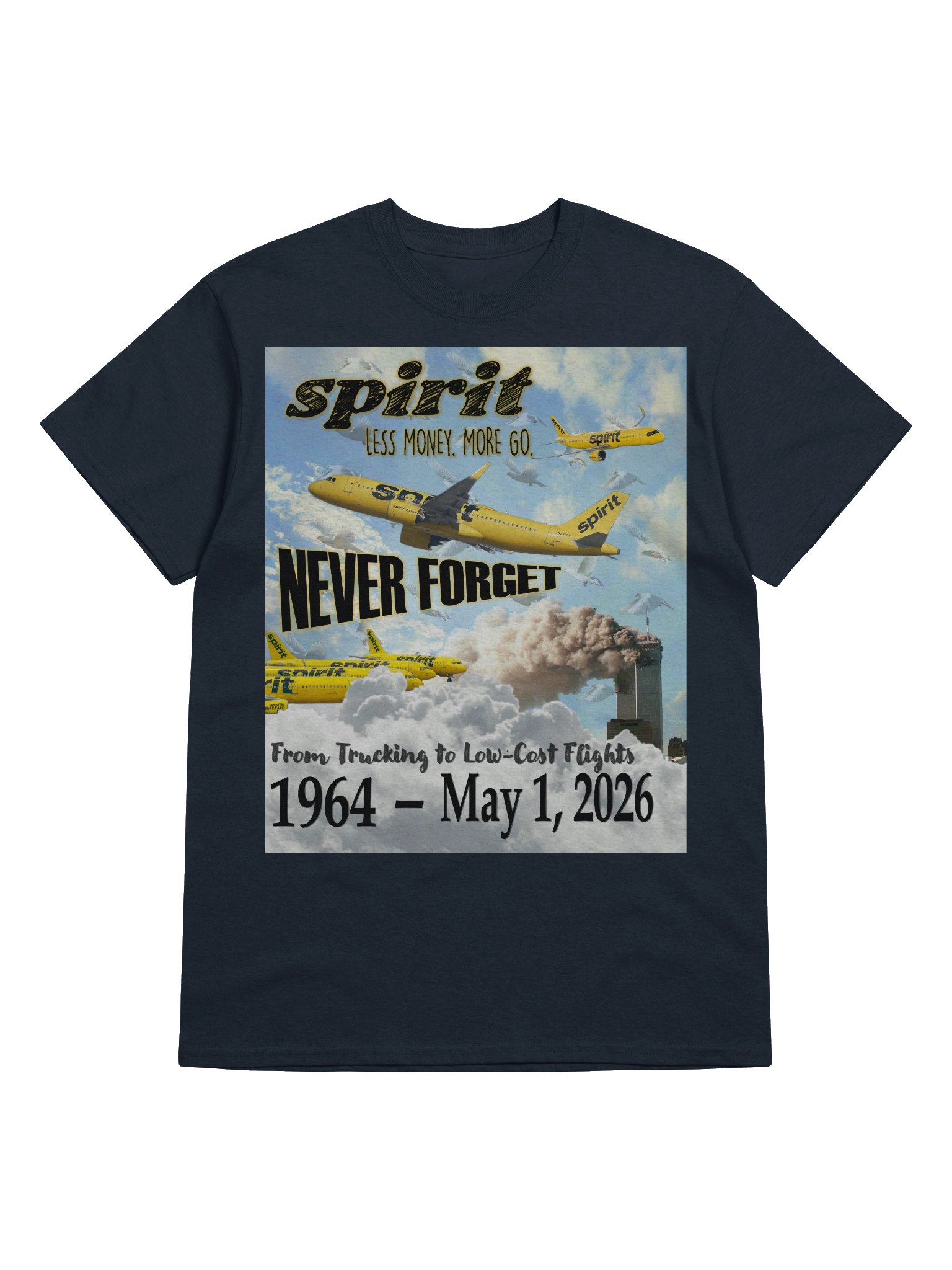 NEVER FORGET SPIRIT AIRLINES 🙏🏾🕊️✨ — T-SHIRT (Front ONLY) product image (29)