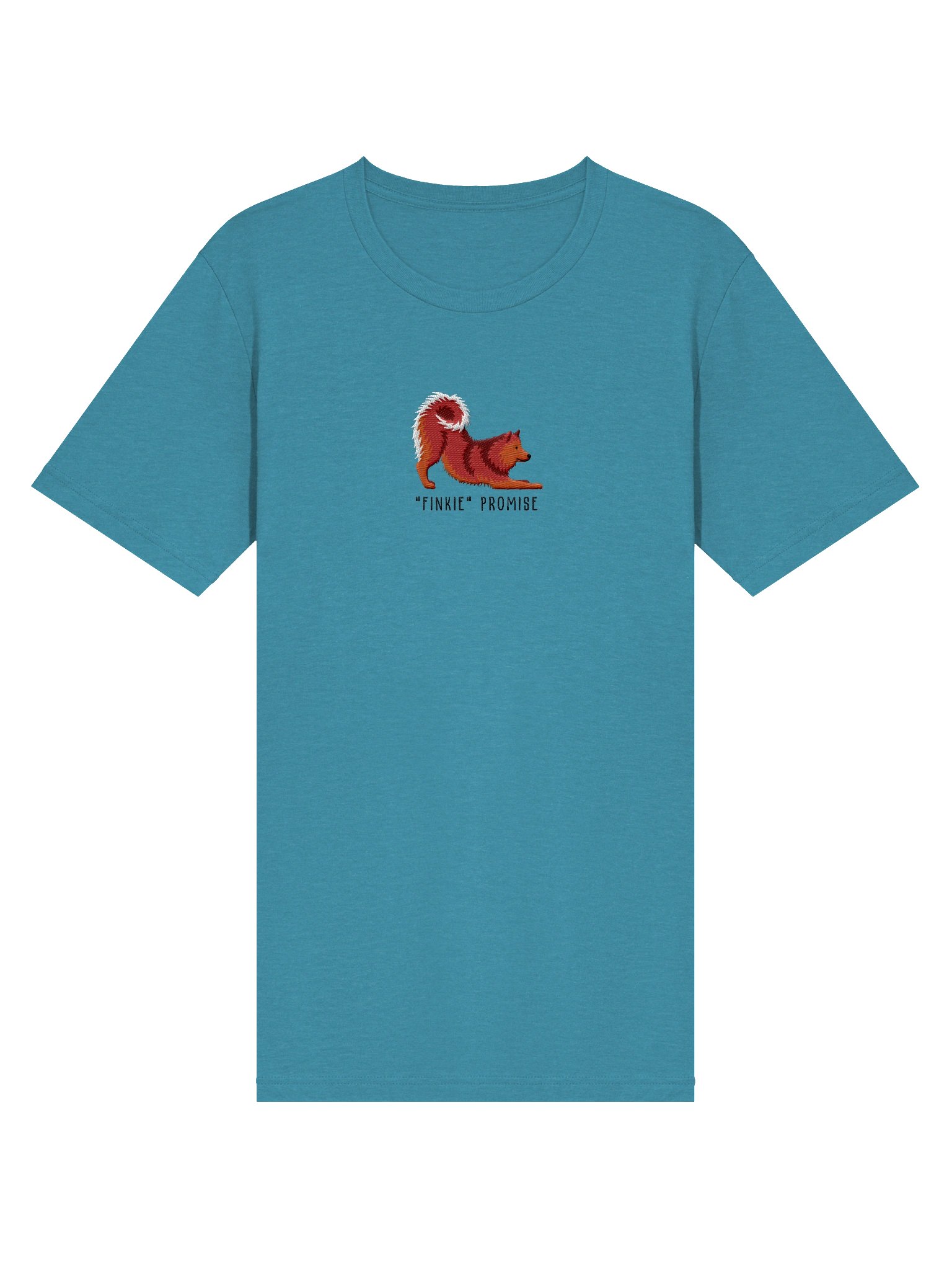 Finkie Promise T-Shirt(Embroidered) of a Finnish Spitz(Red) product image (15)