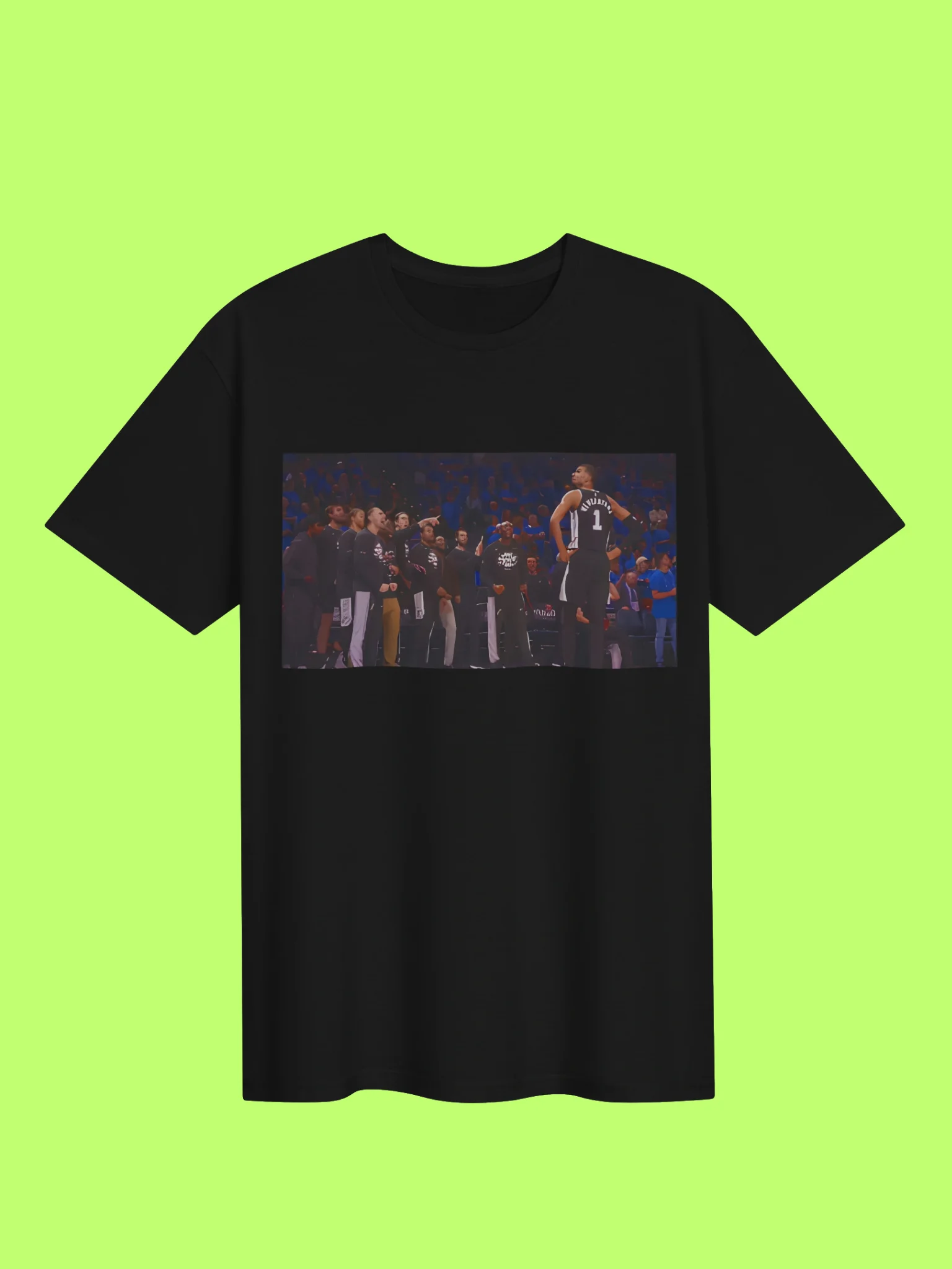 Wembanyama Spurs Game 1 Win vs Thunder Bench Reaction Shirt product image (151)