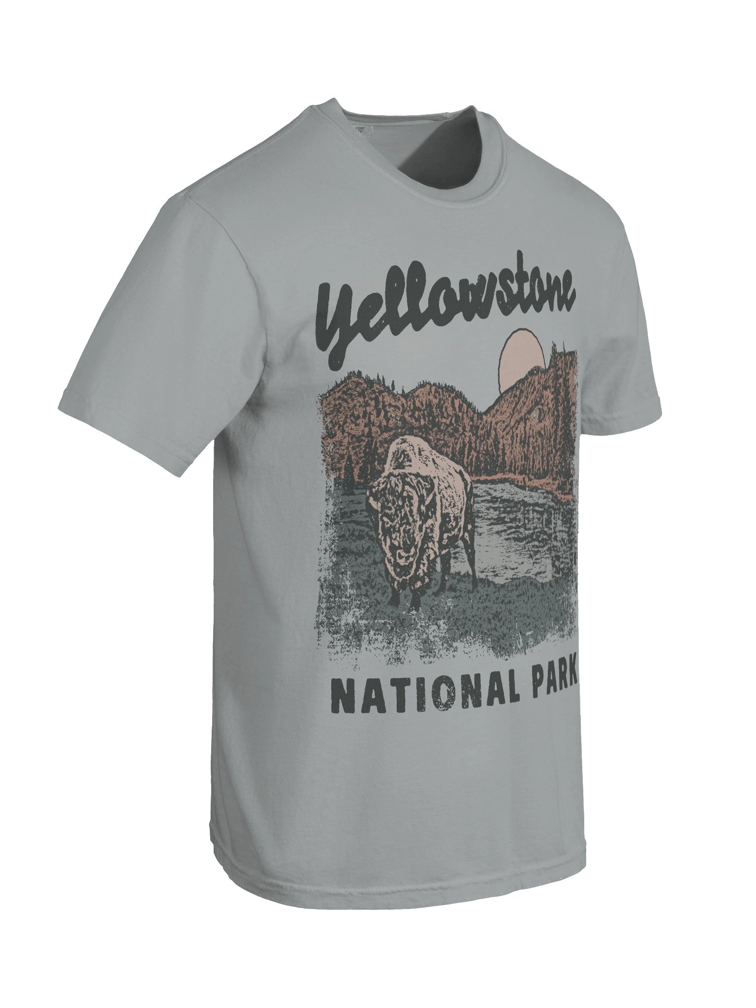 Yellowstone National Park Buffalo Shirt – Vintage Bison Landscape Retro Graphic Tee product image (9)