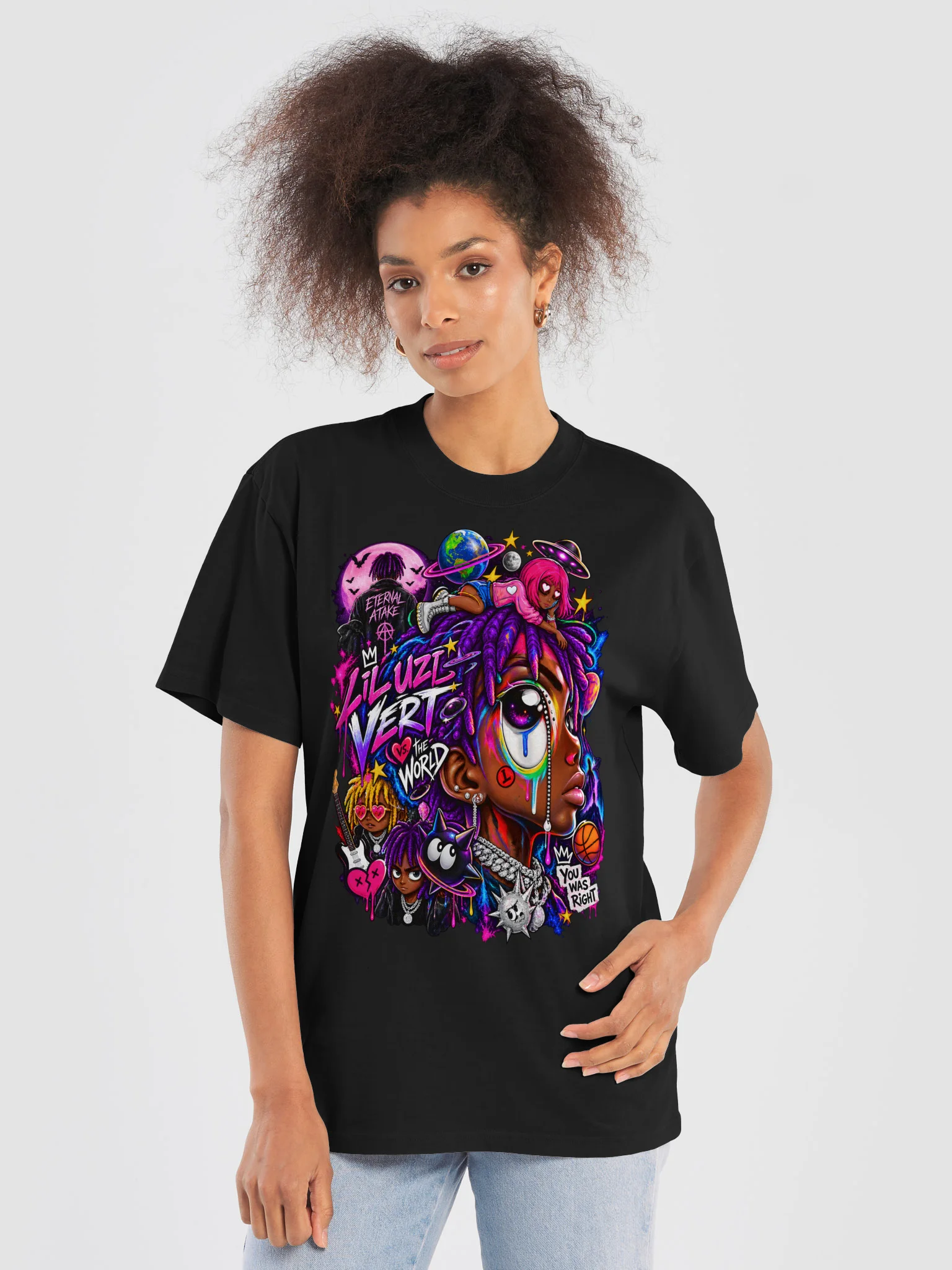 Lil Uzi Vert Neon Collage Oversized Tee product image (23)
