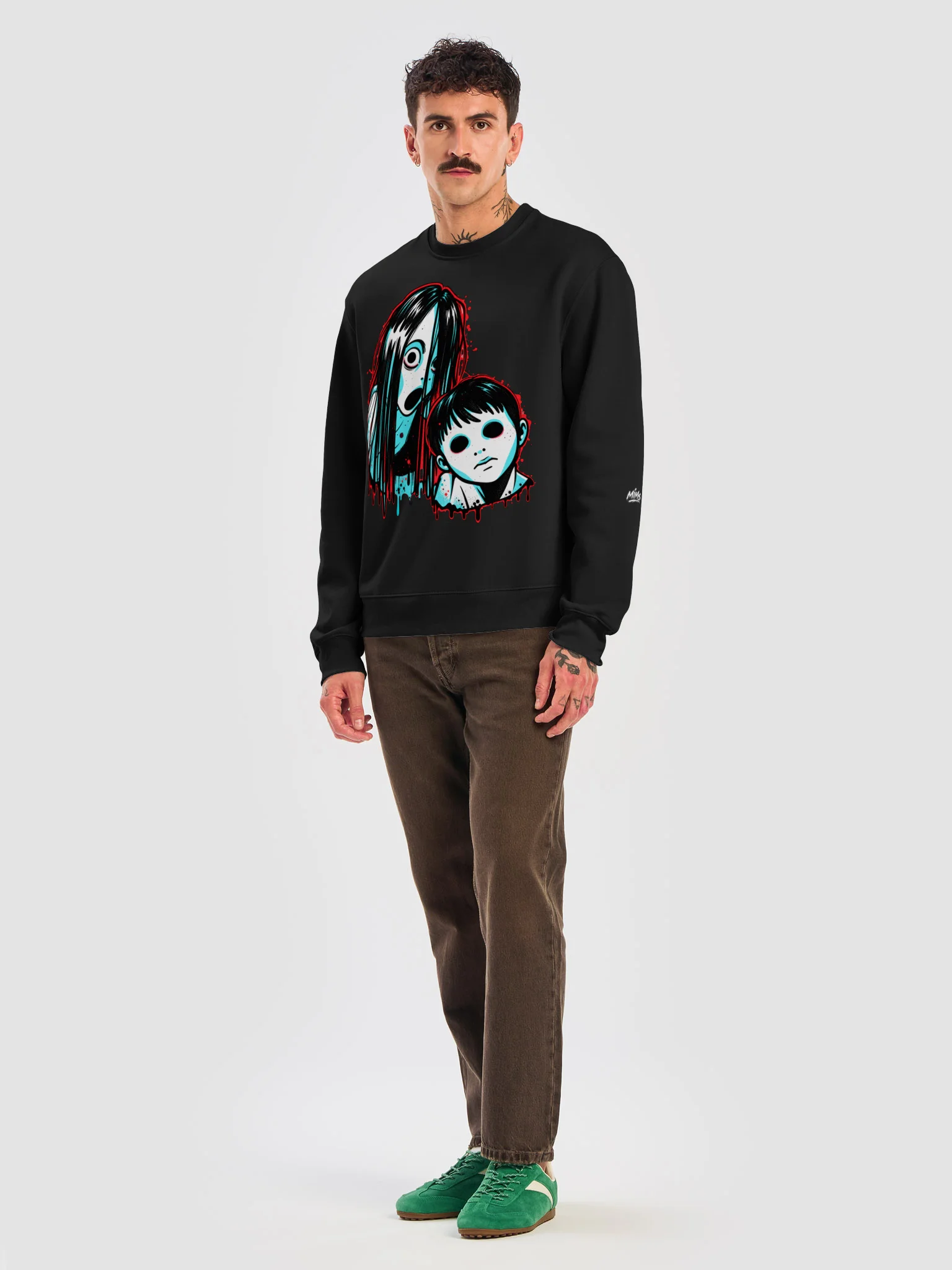 Cyan Horror Oversized Sweatshirt product image (24)