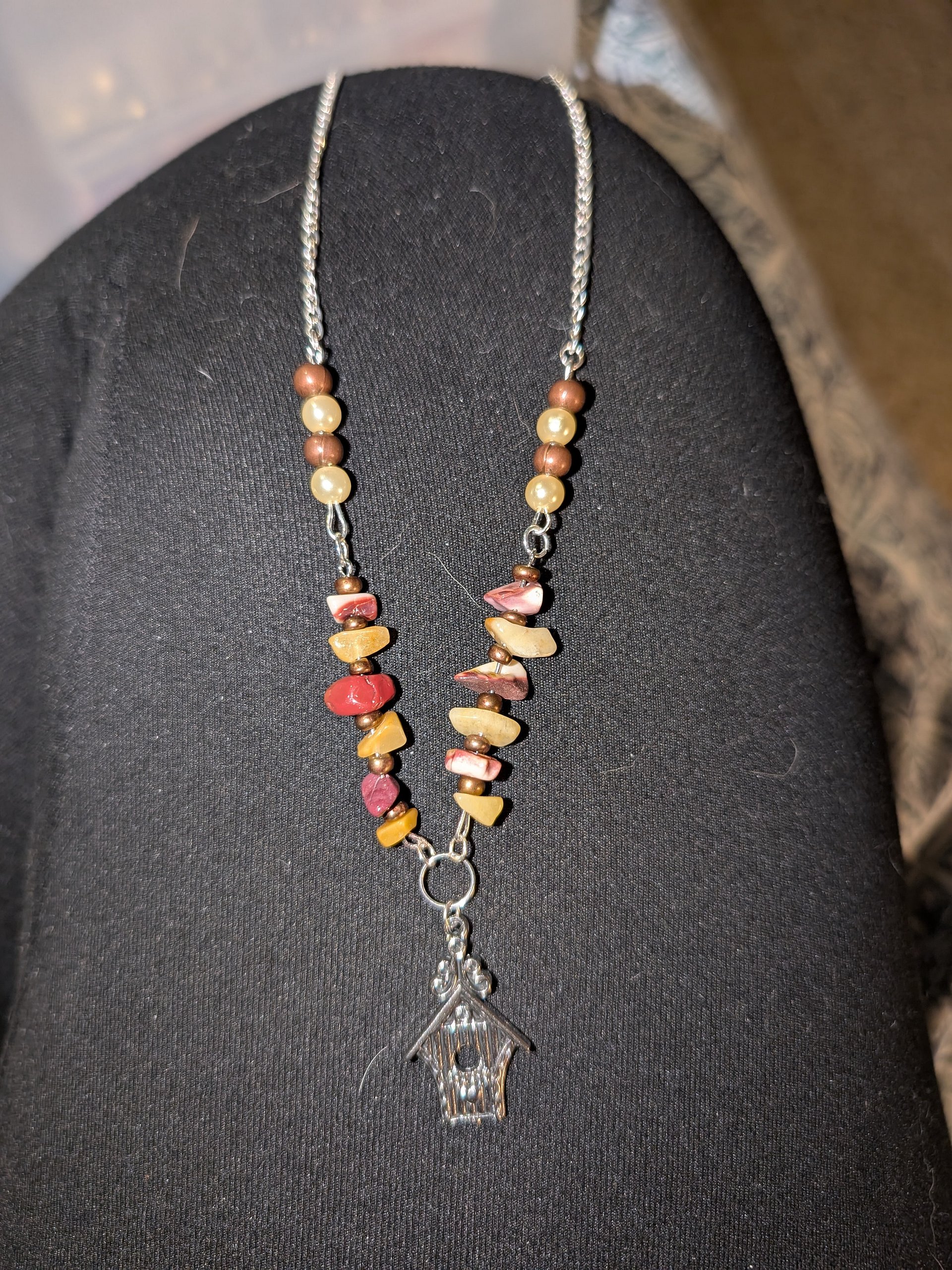 Crystal Necklace with Bird House Charm! product image (1)