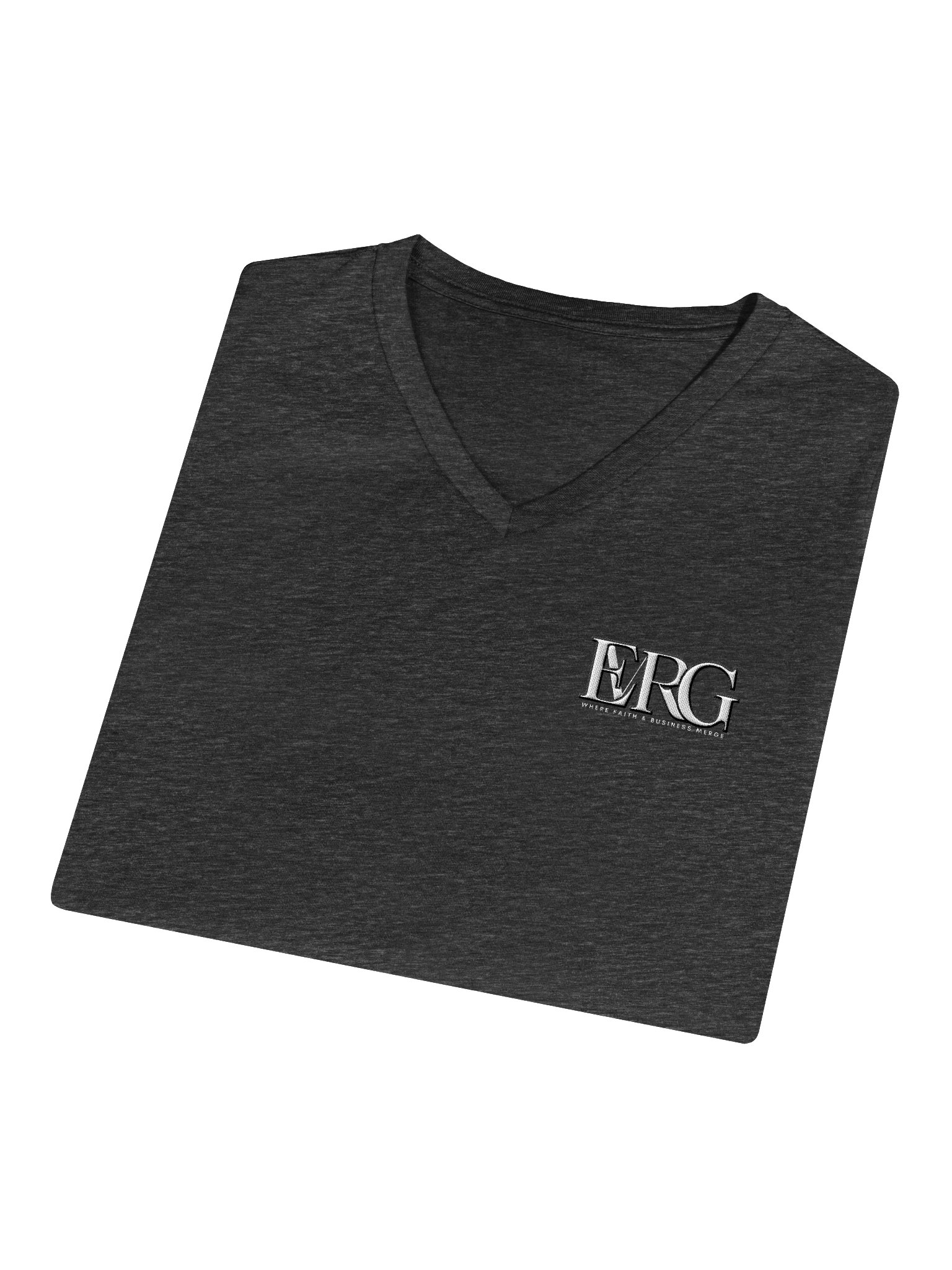 Embroidered Grey Bold Women's V-Neck Tee product image (5)