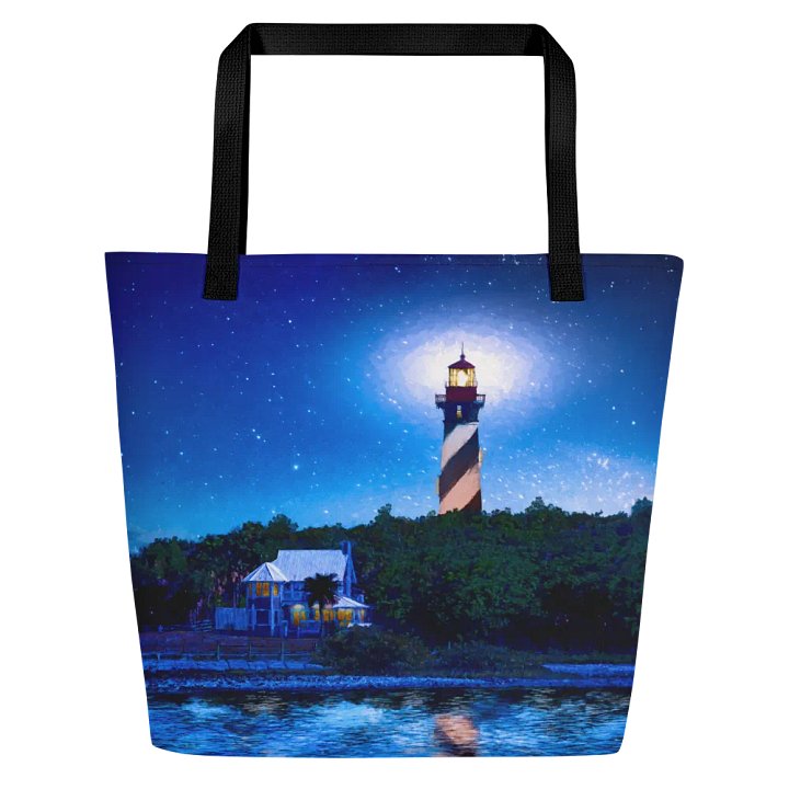 St. Augustine Lighthouse – Florida Starry Night Tote Bag product image (1)