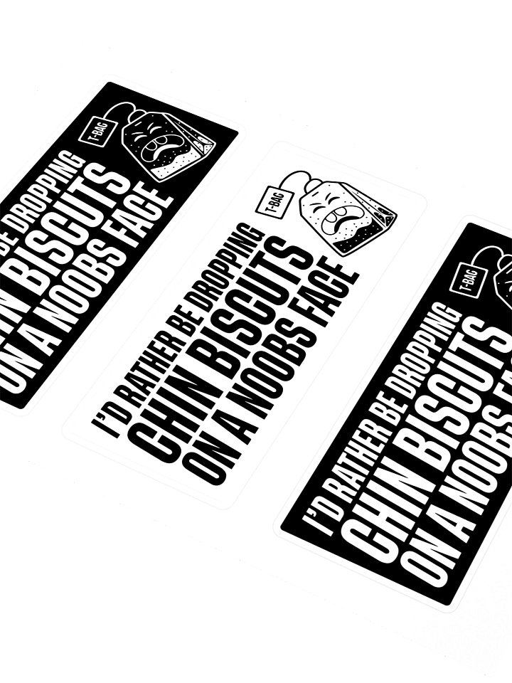 Chin Biscuits Black and White Bumper Sticker product image (2)