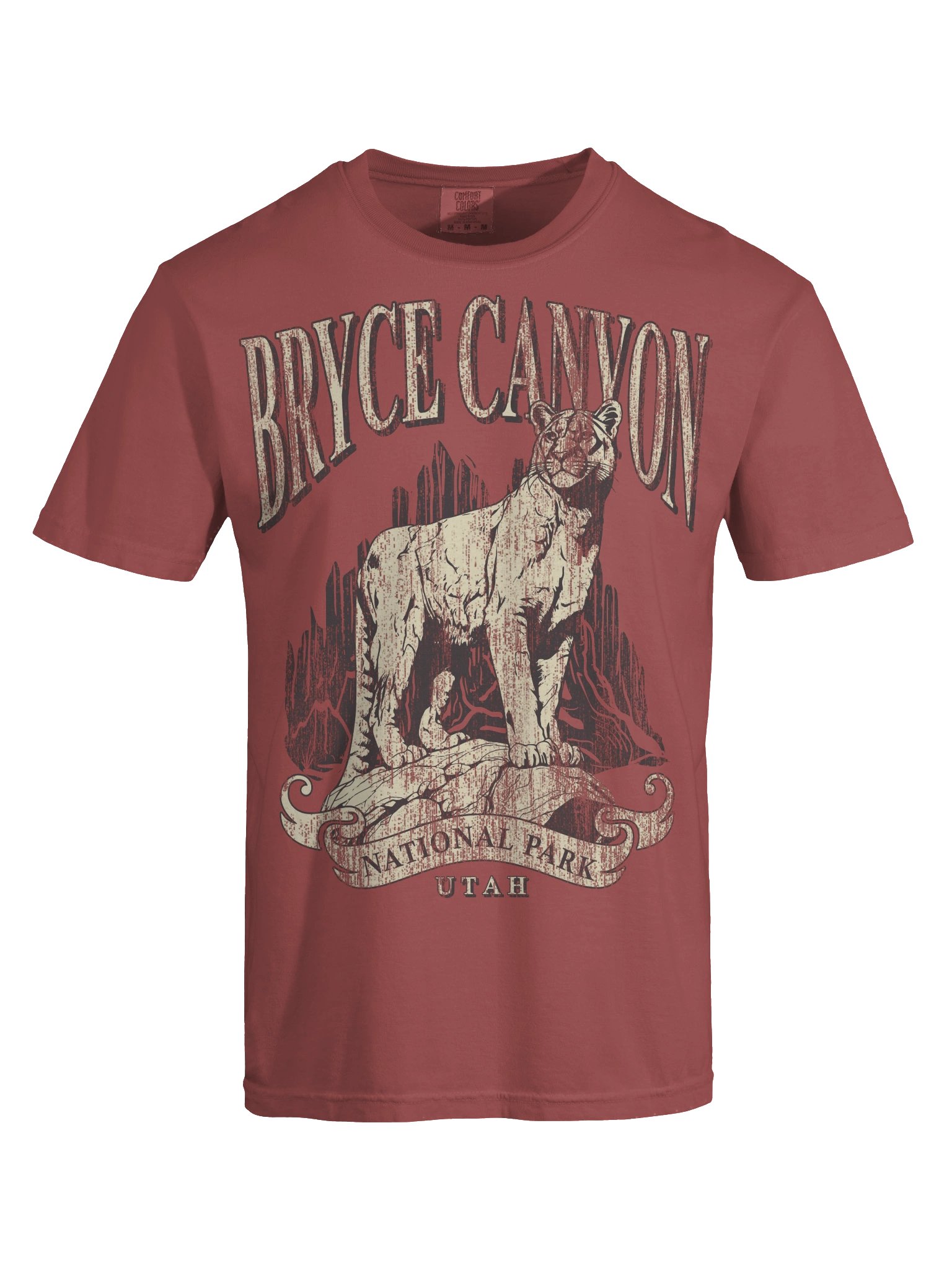 Bryce Canyon National Park Shirt – Vintage Mountain Lion Graphic Tee Utah product image (8)