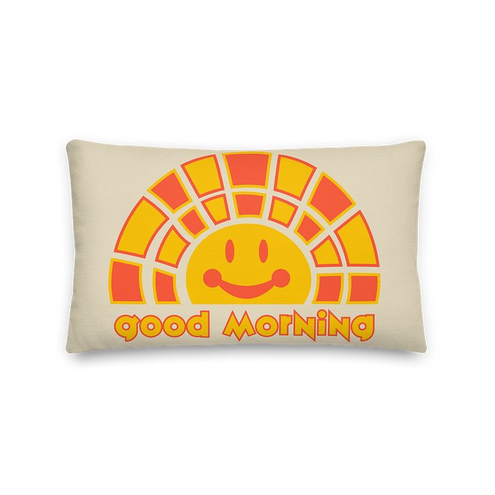 Hello Sunshine Colorful Throw Pillow 2 (Ecru) product image (2)