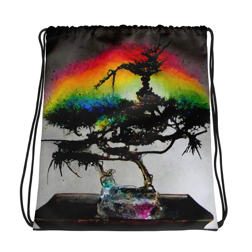 Rainbow Bonsai All-Over Drawstring Bag product image (1)