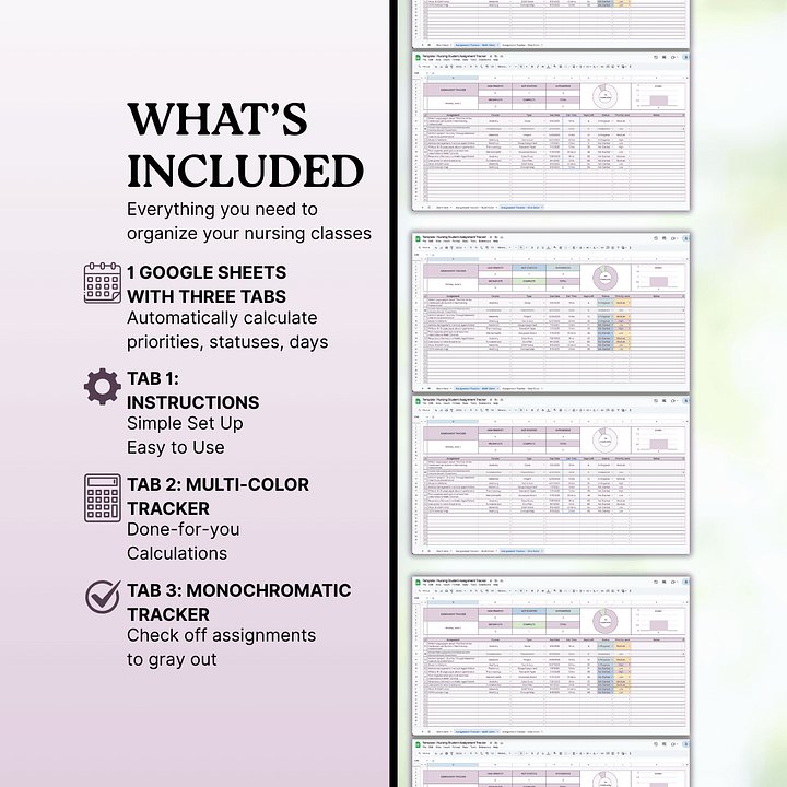 Nursing School Assignment Tracker product image (2)