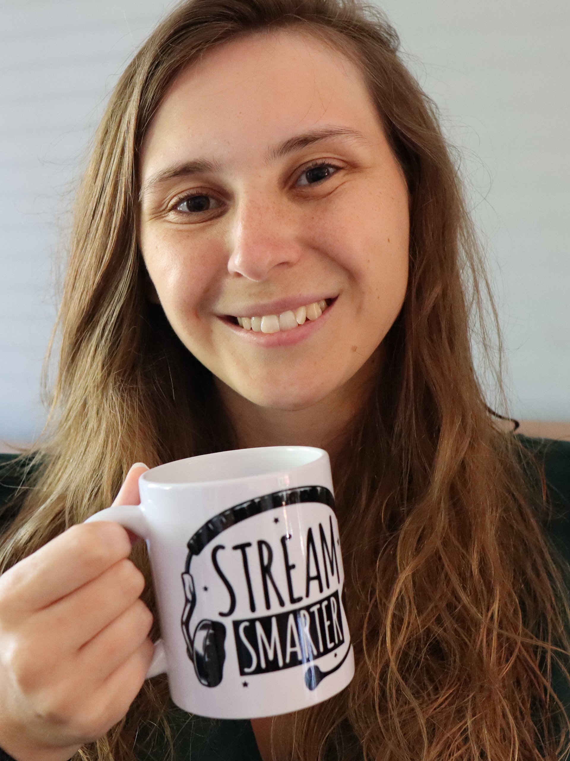 Stream Smarter Not Harder Mug Black Text product image (1)