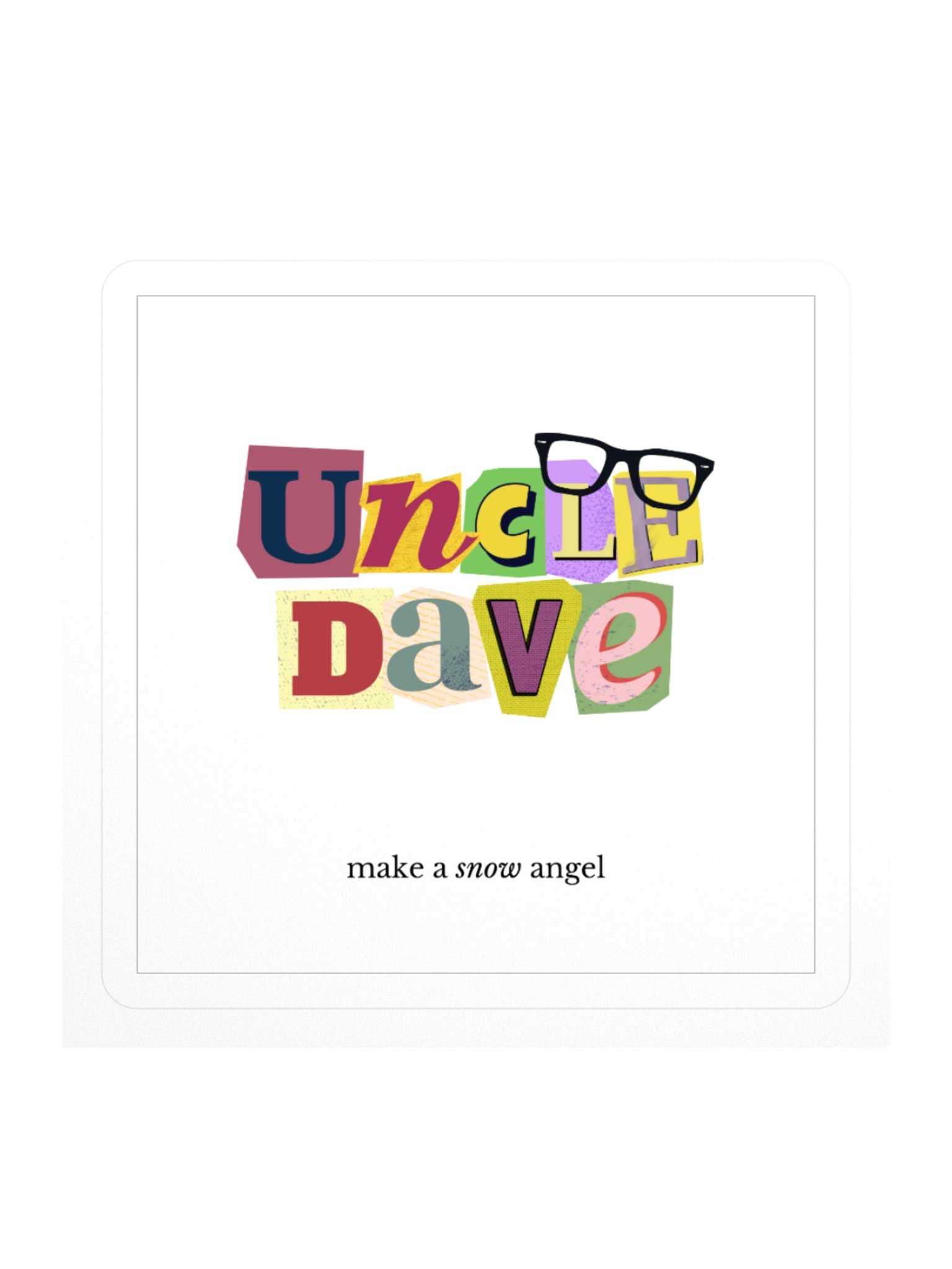 Uncle Dave Snow Angel Kiss Cut Sticker product image (1)