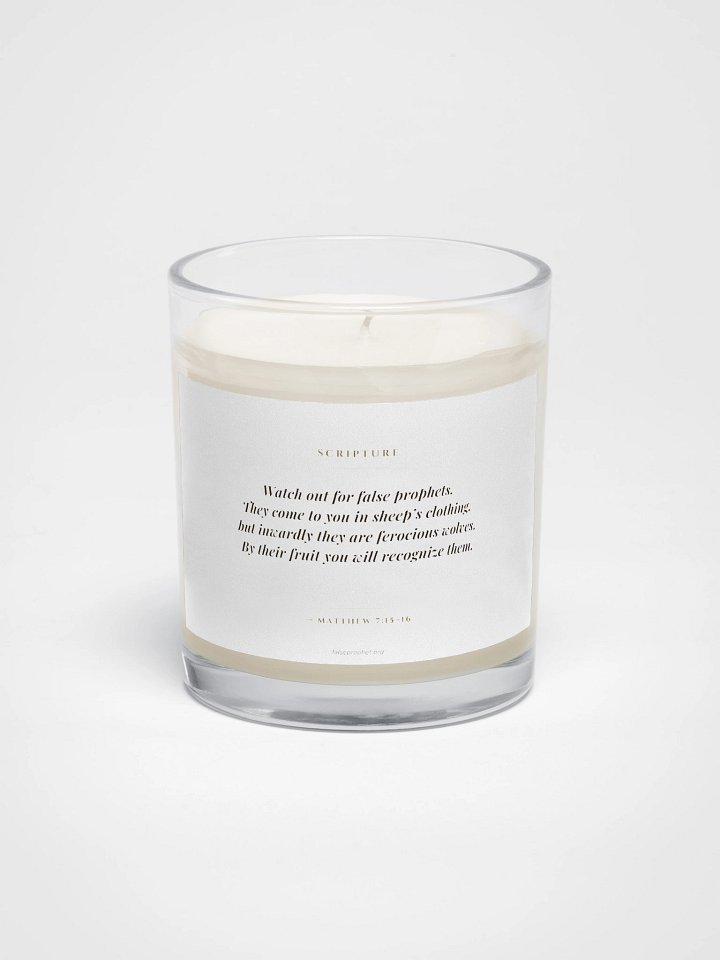 Matthew 7:15/Beware False Prophets Candle product image (1)