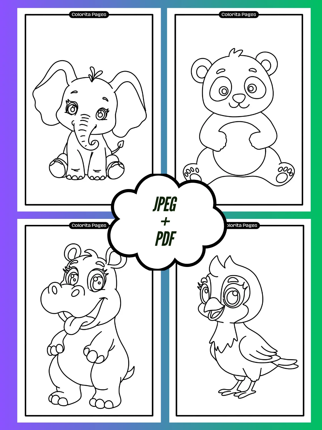 Cute Animals - Coloring Pages product image (2)