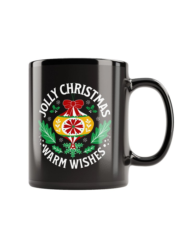 Festive Wreath Holiday Mug Jolly Christmas Warm Wishes product image (1)