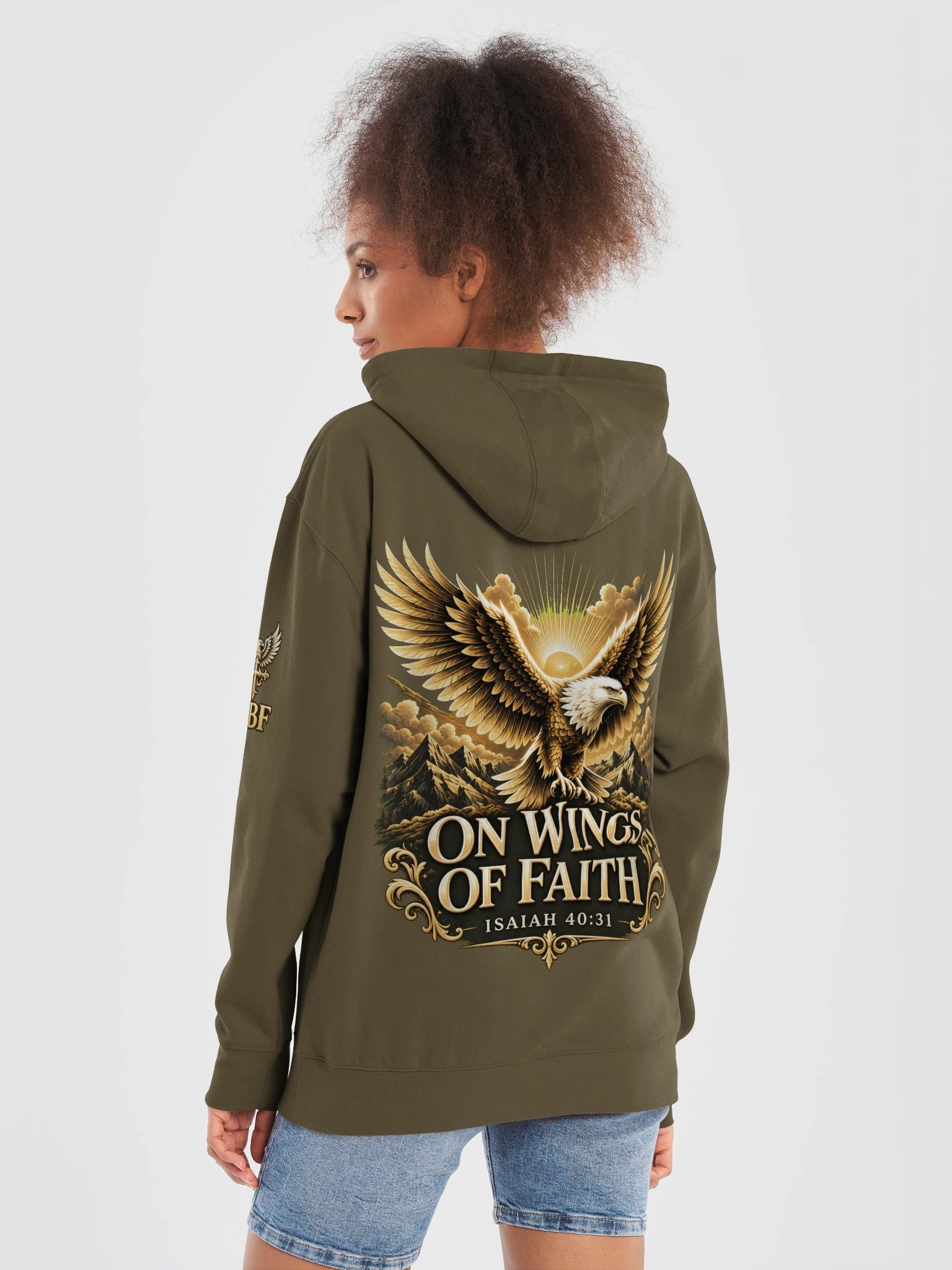 RBF On Wings of Faith Gold Eagle Hoodie product image (6)
