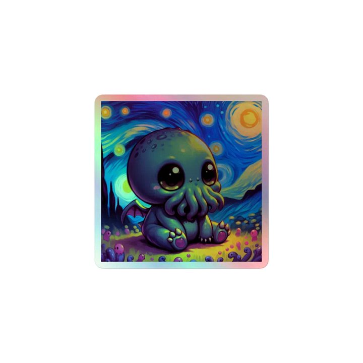 Starry Nights with Cthulhu Sticker product image (1)