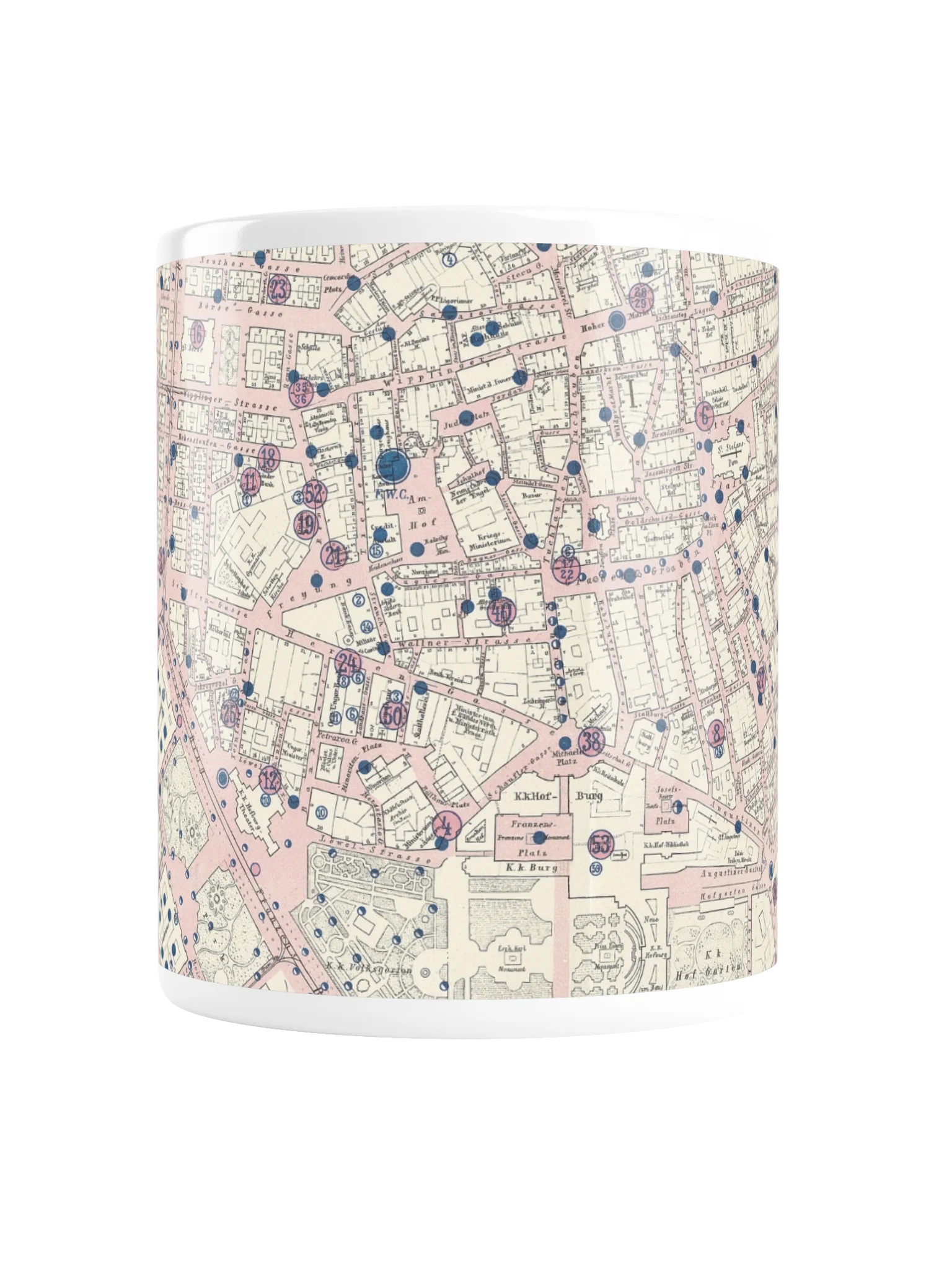 Vintage City Map Glossy Mug product image (2)