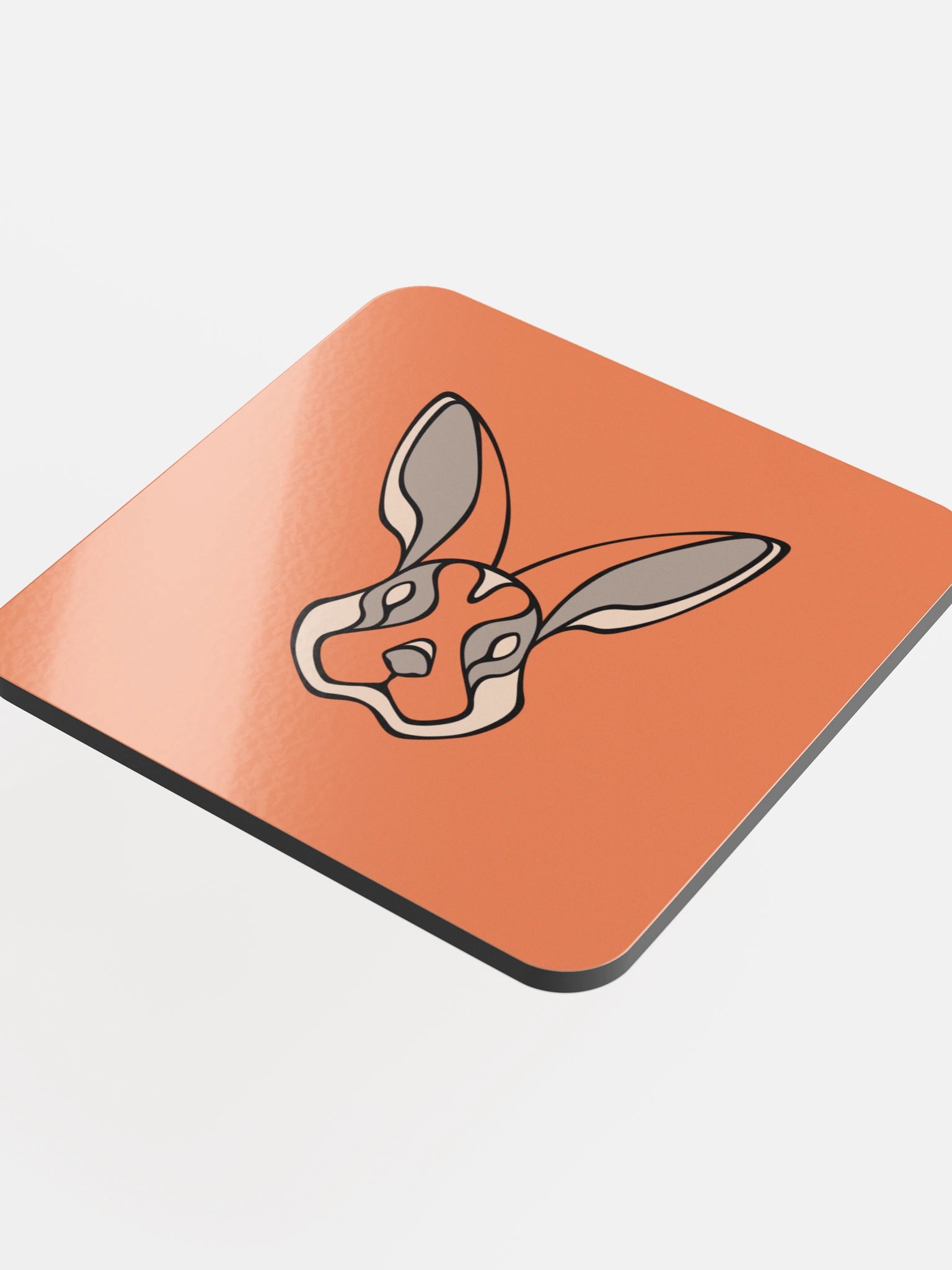 Adorable Bunny - Glossed Cork Coaster product image (4)