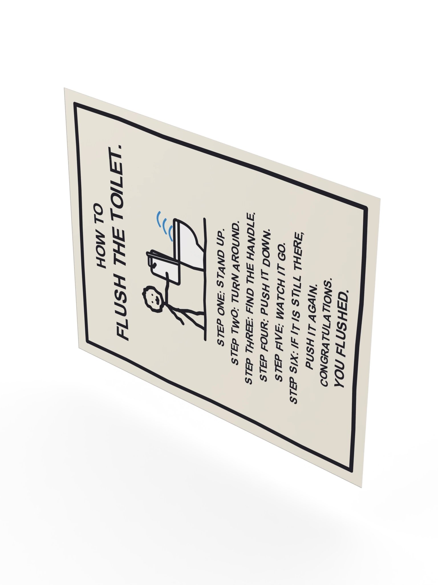 How to Flush the Toilet (Bathroom Sign) product image (22)