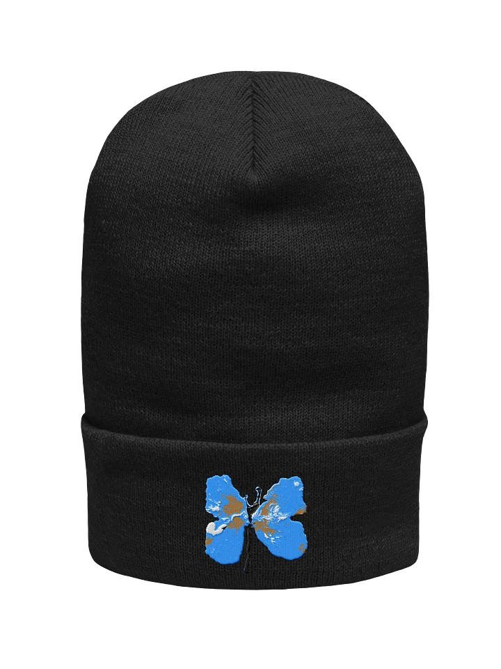Urban Gold and Blue Butterfly Beanie Embroidered product image (1)