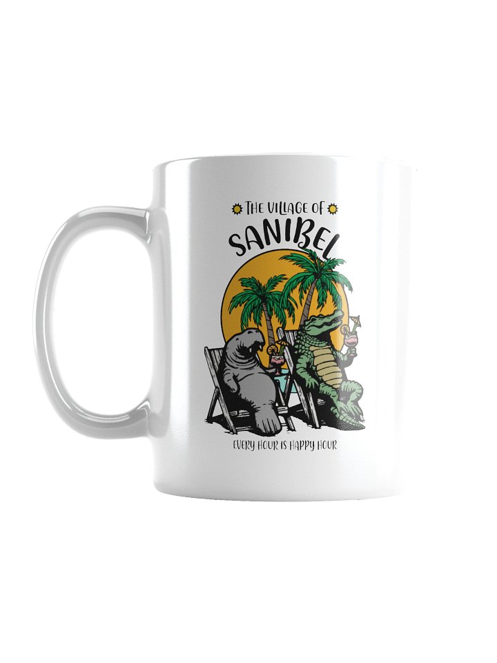 The Village of Sanibel TV Florida USA Fun Manatee Alligator Design Coffee Mug product image (2)