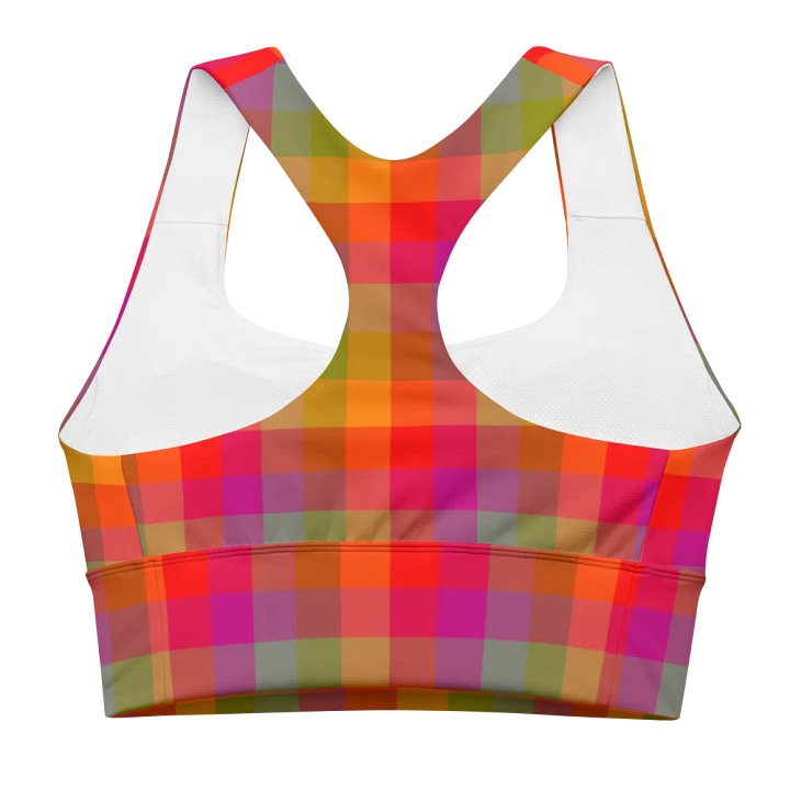Rainbow Checkers Sports Bra 2 product image (2)