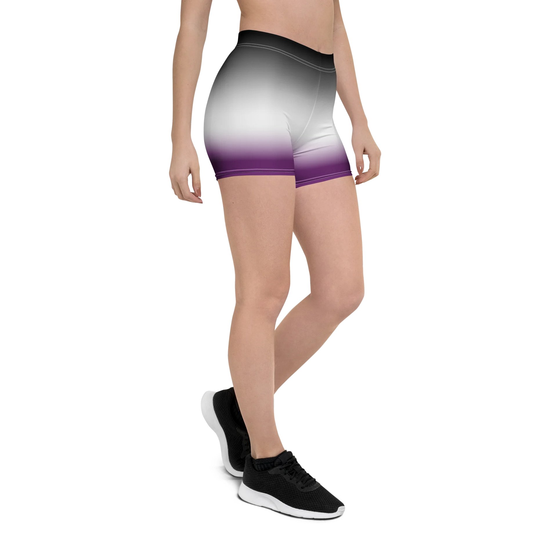 Asexual Pride Gradient Bike Shorts product image (6)