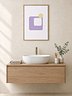 Lilac Mid Century Shape Print | Pastel Bathroom Wall Art