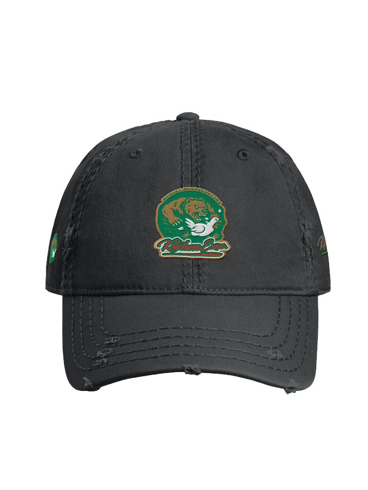 "Kitchen Execs." Distressed Dad Cap (Black) product image (1)