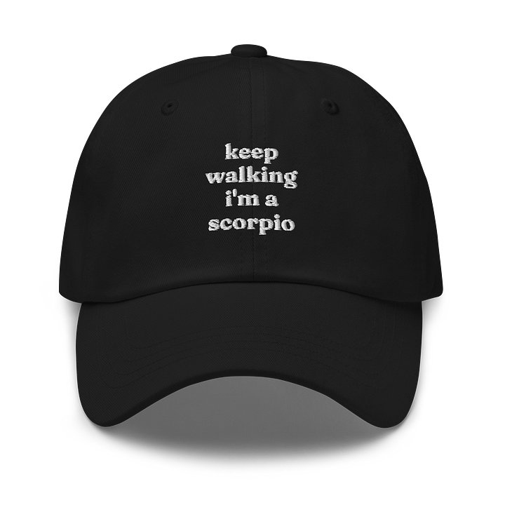 keep walking scorpio embroidered cap product image (1)
