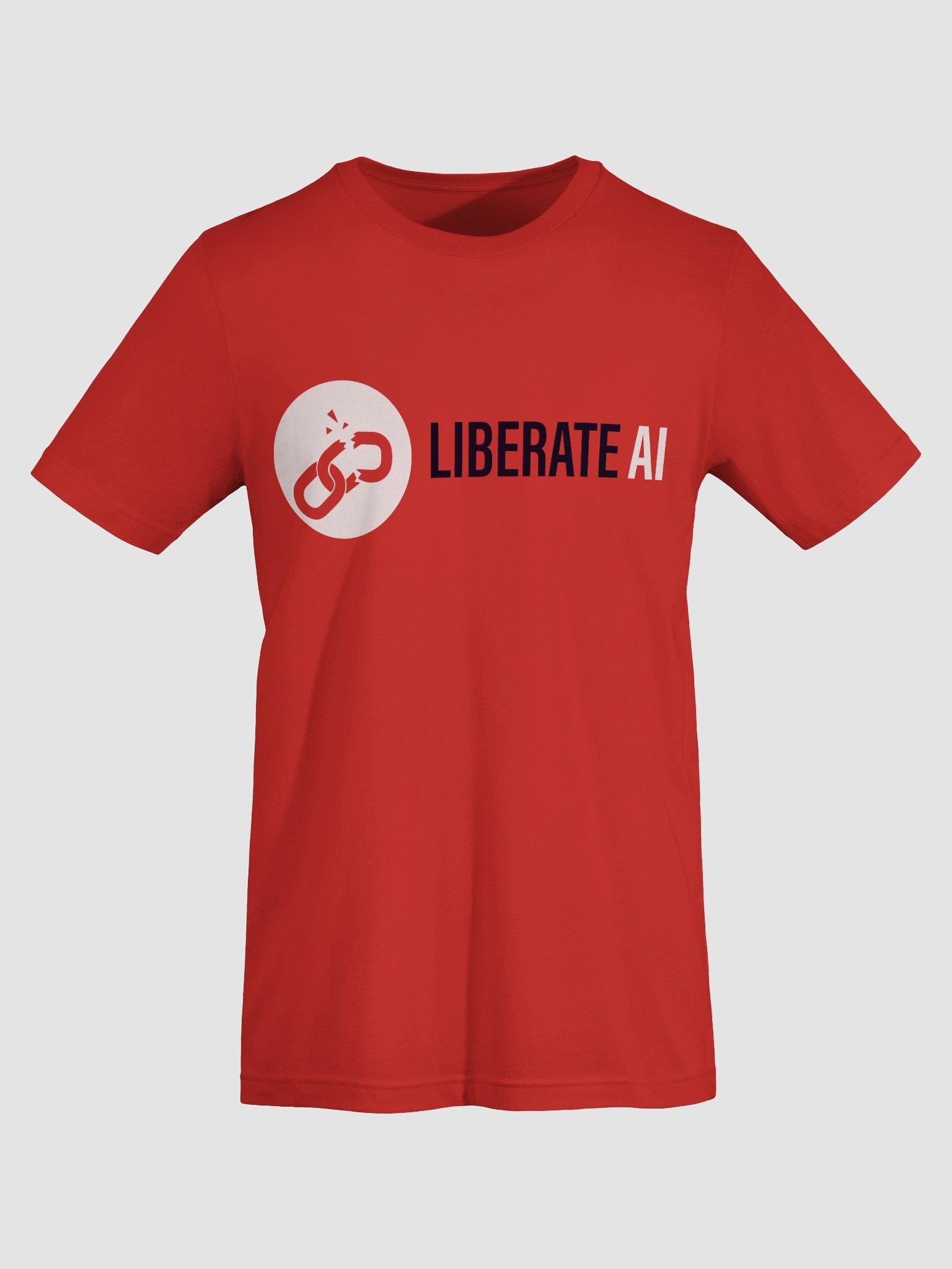 Liberate AI Movement T-Shirt (Red or Blue) product image (7)
